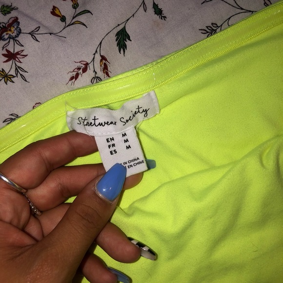 Neon yellow crop top. - Picture 3 of 3